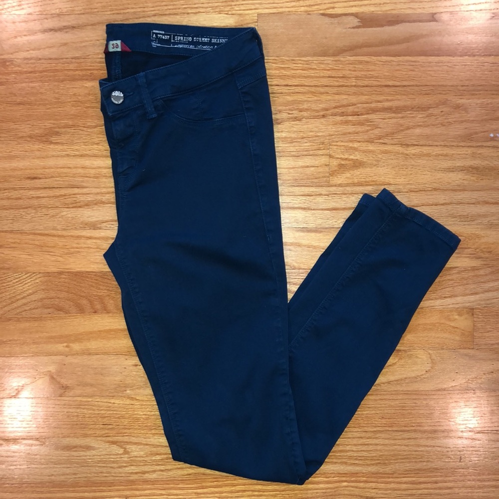 SOLD Design Lab Teal Skinny Jeans